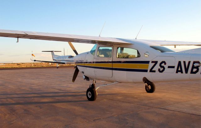 Cessna Centurion (ZS-AVB) - At Upington, South Africa.