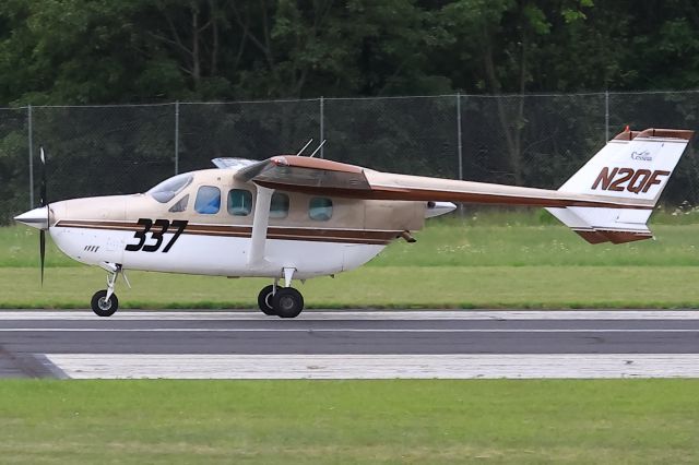 Cessna Super Skymaster (N2QF) - Morning launch for AirVenture Cup Race, 21 July 2024