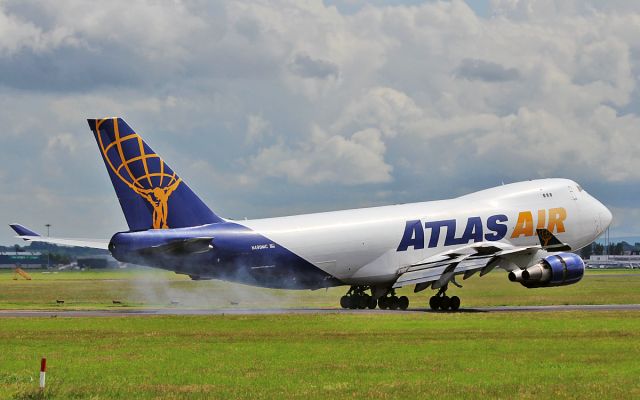 Boeing 747-400 (N499MC) - atlas air b747-400f n499mc landing at shannon 2/7/15.