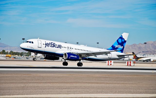 Airbus A320 (N534JB) - N534JB 2002 Airbus A320-232 C/N 1705 "Bada Bing, Bada Blue" -   Las Vegas - McCarran International (LAS / KLAS) USA - Nevada, October 14, 2011 Photo: Tomás Del Coro