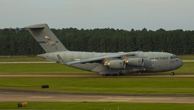 Boeing Globemaster III (03-3113) - Late afternoon departure of the familiar Miss ANG C-17, this one being 03-3113 "The Spirit of the Purple Heart"