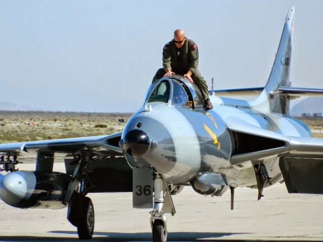 Hawker Hunter (N336AX) - 21Feb15  departure form Mojave space port. Contract aggressors. br /br /a rel=nofollow href=http://www.atacusa.com/mk_58_hawk_hunter.htmlhttp://www.atacusa.com/mk_58_hawk_hunter.html/a