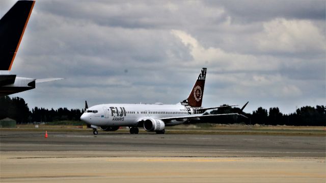 Boeing 737 MAX 8 (DQ-FAB) - 8/01/2019 13:04: Fiji Airways has changed the aircraft from a 737-800 to a 737 MAX 8 on the Nadi to Christchurch service