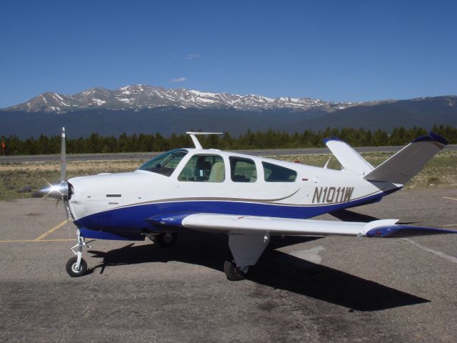 Beechcraft 35 Bonanza (N1011W) - At Leadville CO. Elevation 9,933'