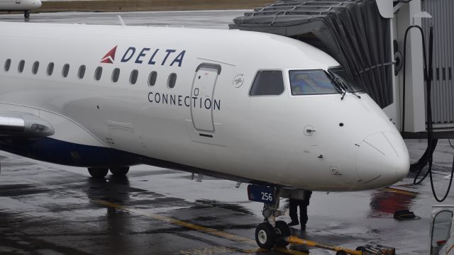 Embraer 175 (N256SY) - SkyWest Embraer 170-200 LR (E175) branded as Delta Connection arriving at the gate in SEA-TAC