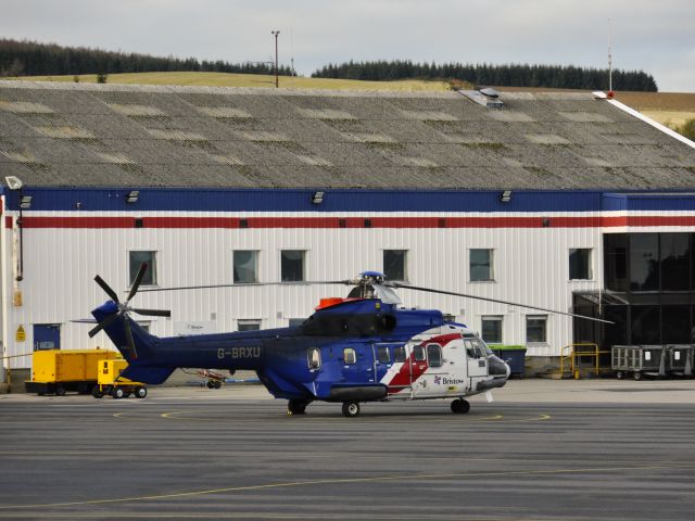 TUSAS Cougar (G-BRXU) - Bristow Helicopters AS-332L Super Puma G-BRXU in Aberdeen Dyce Heliport