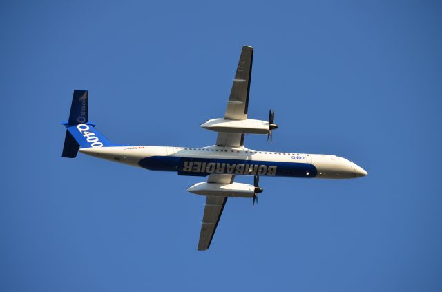 de Havilland Dash 8-400 (C-GLOZ) - The Bombardier Q400 flew low over Richmond Hill, ON (very near CYKZ) on a demo flight out of CYZD.