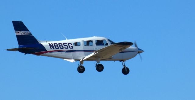 Piper Cherokee (N865G) - About touch down is this 2021 Piper PA-28-181 Archer TX in the Winter of 2024.