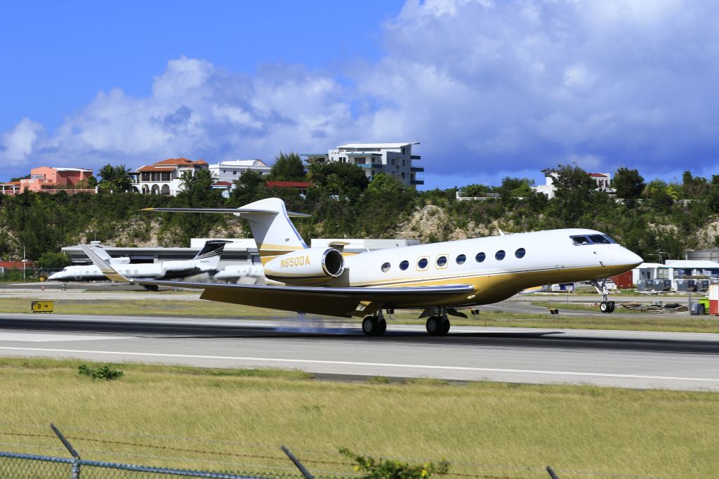 Gulfstream Aerospace Gulfstream G650 (N650DA) - N650DA landing at TNCM
