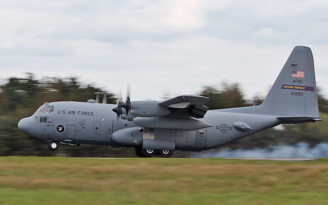 Lockheed C-130 Hercules (92-3283) - "rch628" usaf flying vikings c-130h 92-3283 landing at shannon this evening 6/5/19.