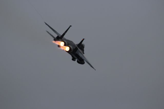 McDonnell Douglas F-15 Eagle (AFR87205) - Burner departure at Green Bay !!