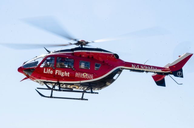 N453MH — - Memorial Hermann Life Flight taking off from UTMB ER today after we both finished dropping off patients