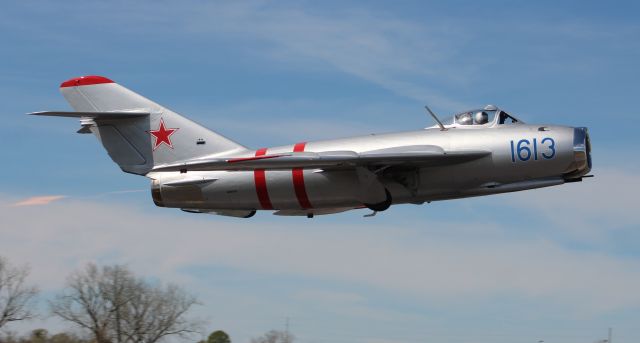 MIKOYAN MiG-17 (NX917F) - A Mikoyan-Gurevich MIG-17, departing Sonny Callahan Airport, Fairhope, AL, during the Classic Jet Aircraft Association 2020 Jet Blast - morning of March 7, 2020.