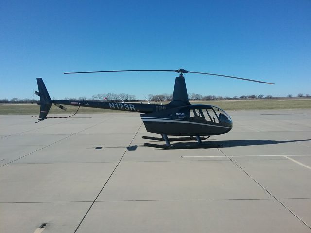 Robinson R-66 (N123R) - Sitting on the ramp at KEGT.