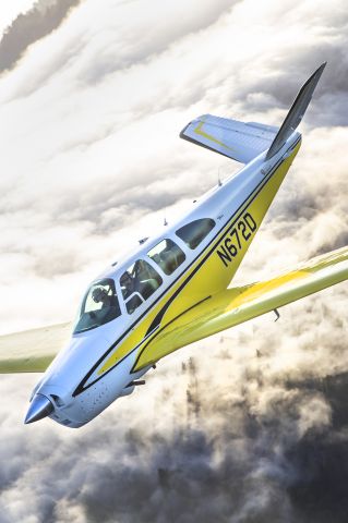 Beechcraft 35 Bonanza (N672D) - Evening photoshoot along the California Coastline south of Half Moon Bay, CA