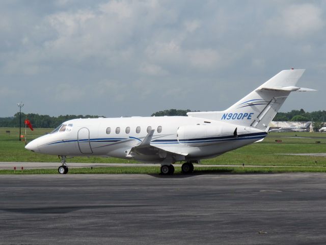 Hawker 800 (N900PE) - A very good business jet with a stand up cabin. No location as per request of the aircraft owner.