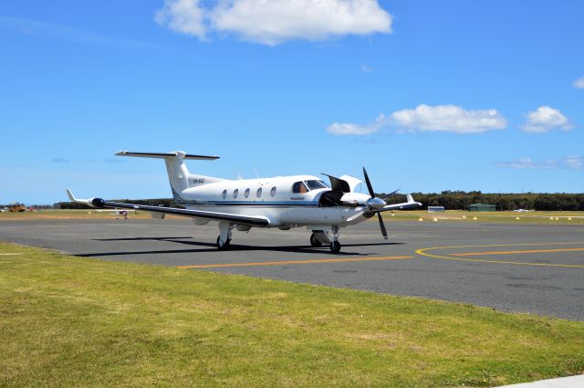 Pilatus PC-12 (VH-XAQ) - PC12 at Flinders Island, Dec 2017