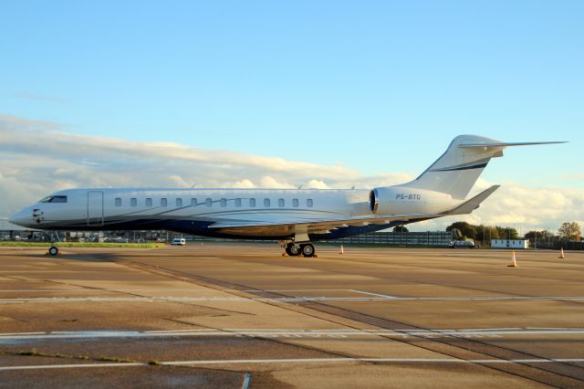 BOMBARDIER BD-700 Global 7500 (PS-BTG) - Parked on Stand 454 on 20-Oct-22 after recently arriving for a two-night visit from SBGR.