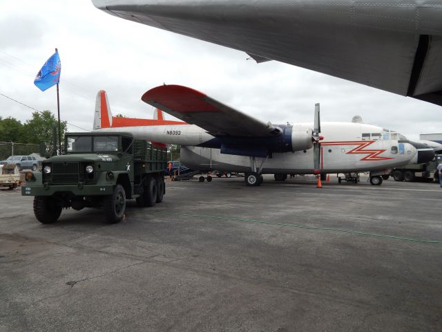 FAIRCHILD (1) Flying Boxcar (N8093) - A Very Rare Fairchild Flying Boxcar Sits On Display With A Restored Army Truck At Wings And Wheels 2020