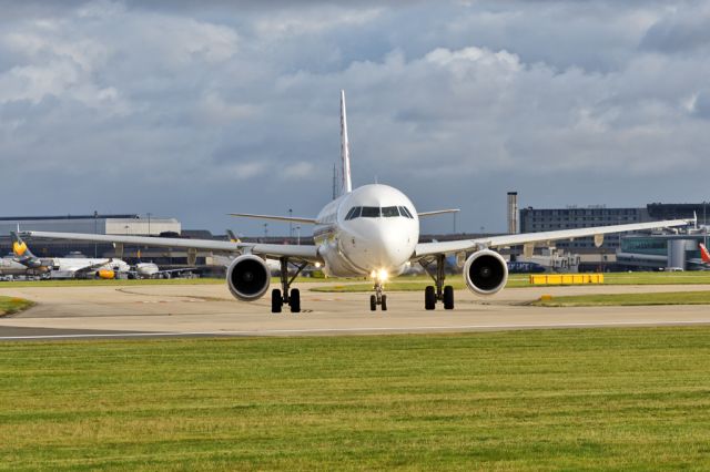 Airbus A321 (G-POWN) - EXS809 taxiing to line up on the flight to Malaga