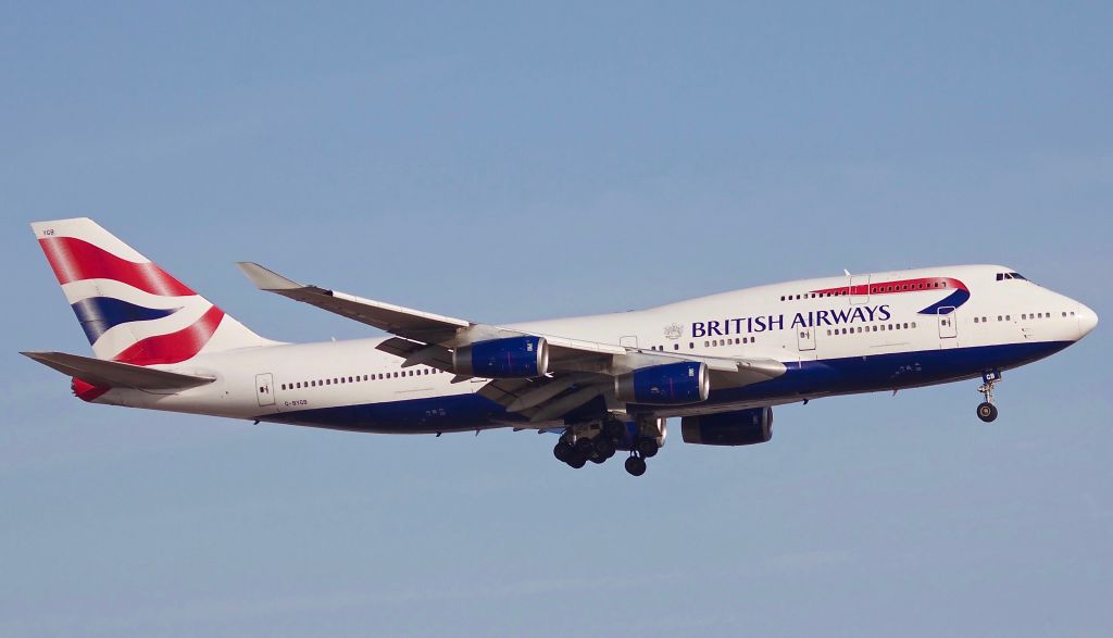 Boeing 747-400 (G-BYGB) - God Save The Queen! Speed Birds Queen of the sky arriving a winter afternoon to DFW