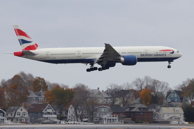 BOEING 777-300 (G-STBF) - 'Speedbird 13 Golf arriving from London with The Prince and Princess of Wales, William and Kate, for their 3 day visit to Boston