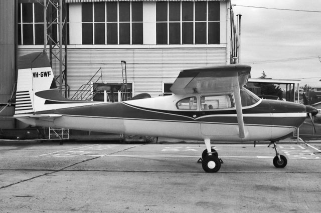 Cessna Skylane (VH-GWF) - CESSNA 182 - REG VH-GWF (CN 33709) - ESSENDON MELBOURNE VIC. AUSTRALIA - YMEN (2/10/1974) 35MM NEGATIVE SCAN.