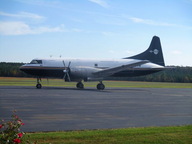 CONVAIR CV-580 (XA-UTW) - Rare Convair sighting at Person County Airport in NC.  Actually a 640.