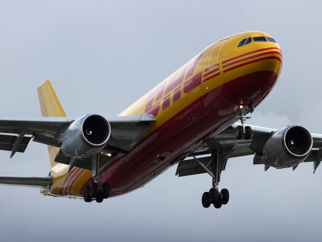 Airbus A300F4-200 — - DHL Cargo A300B4 approaching runway 027R at LHR.