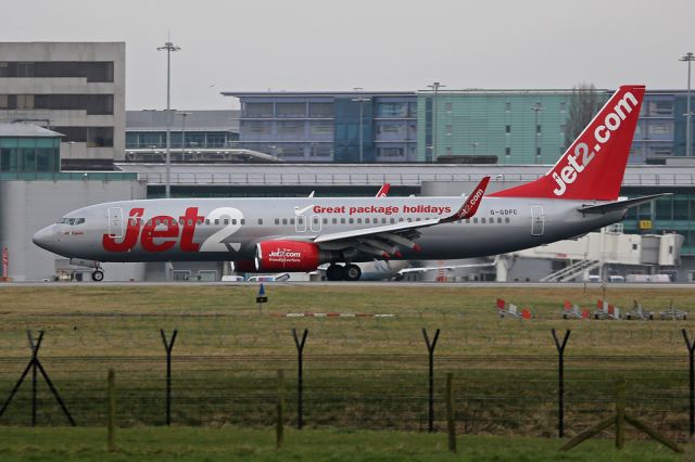 Boeing 737-800 (G-GDFC) - EXS946 arriving from Lyon