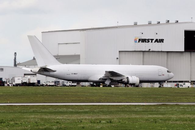 BOEING 767-200 (C-GKLY) - I notice recently that First Air Boeing 767 is now devoid of its logo, does anyone know why!