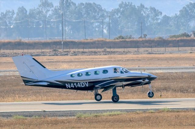 Cessna Chancellor (N414DV) - Cessna 414 Chancellor at Livermore Municipal Airport, Livermore CA. November 2020.