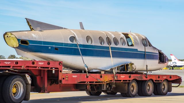 Beechcraft Super King Air 200 (VH-LKX) - This Beech 200 King Air VH-LKX (ex. PK-VKA) from Indonesia. Purchased to be restored years ago but it failed to happen. Seen here getting taken away for scrap metal. 