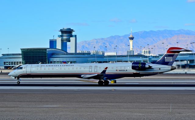 Canadair Regional Jet CRJ-900 (N932LR) - N932LR US Airways Express 2005 Bombardier CL600-2D24 Regional Jet CRJ-900 C/N 15032 -  Las Vegas - McCarran International (LAS / KLAS) USA - Nevada, December 03, 2011 Photo: Tomás Del Coro