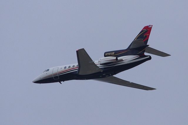 Dassault Falcon 50 (N116GB) - Departing 7L after Daytona 500.