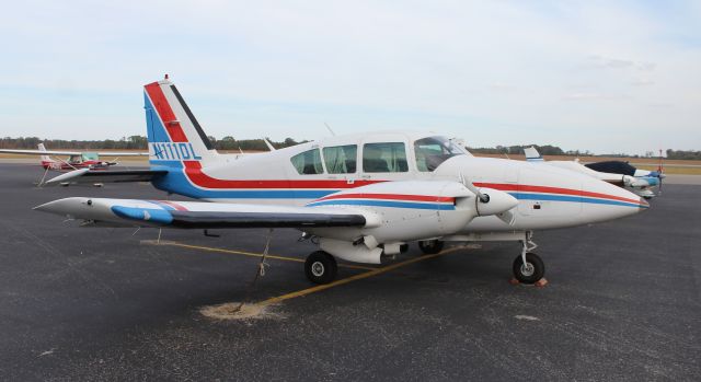 Piper Apache (N111DL) - A Piper PA-23-250 Aztec tied down on the general aviation ramp at Pryor Field Regional Airport, Decatur, AL - November 5, 2016.