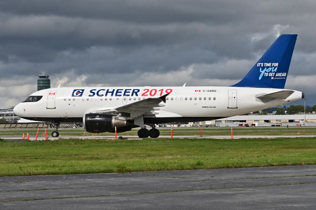 Airbus A319 (C-GARG) - Chartered by the Conservative Party for the Canadian federal election campaign 