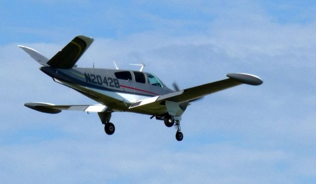Beechcraft 35 Bonanza (N2042B) - On final is this 1978 Beechraft V35 Bonanza in the Autumn of 2020.