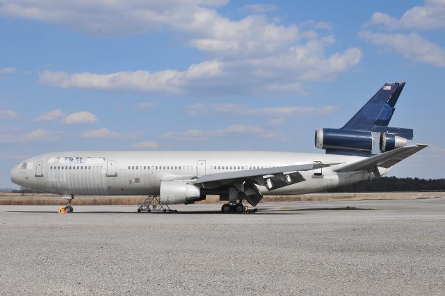 McDonnell Douglas DC-10 (N139WA) - Acft suffered a landing misshap. Landed nose gear first, bounced up in the air, fuselage buckled. Used a fire trainer for a while. Not sure about its current status? Stll there? Scrapped? anyone know?