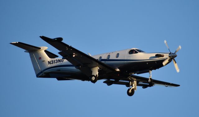 Pilatus PC-12 (N313NG) - I don't give general aviation enough due.  Let's fix that with this sharp Pilatus.  Landing on RDU's 23R on 12/4/19.