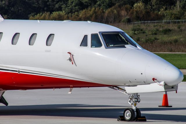 Cessna Citation Sovereign (N247TA) - A Textron C680 sits on the ramp at Bulter Co. Regional.