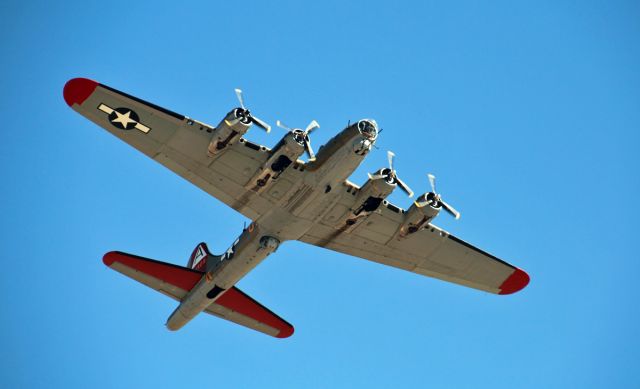 Boeing B-17 Flying Fortress — - Nine-O-Nine departs for a short trip around Sacramento for the Wings of Freedom Tour.