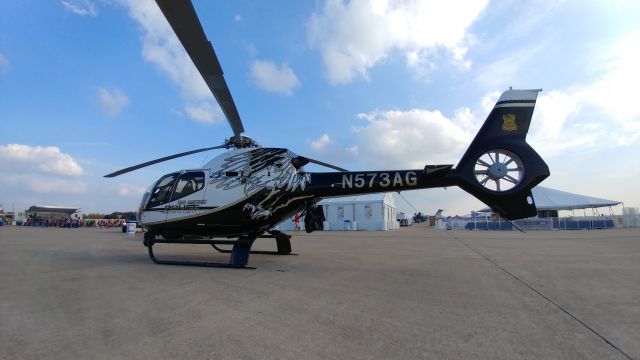 Eurocopter EC-120 Colibri (N573AG) - San Antonio Police Department helicopter at the 2017 San Antonio Airshow-Kelly AFB Annex