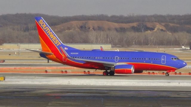 Boeing 737-700 (N296WN) - Southwest 2909 to Chicago Midway at 3:19 P.M.