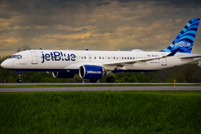 Airbus A220-300 (N3157J) - Year: 2024br /Make: Airbusbr /Model: A220-300br /Opby: JetBlue Airwaysbr /Route: BUF -> JFKbr /Notes: "Hallebluejah!"br /br /** First Photos of N3157J on FlightAware **