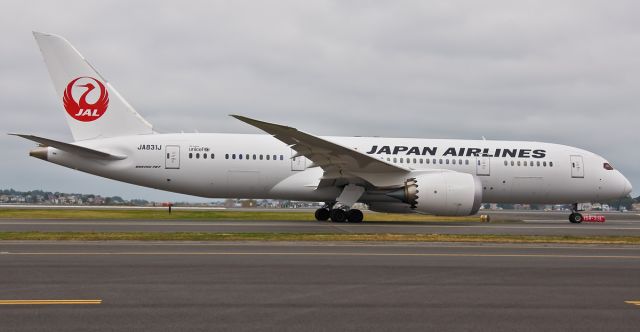 Boeing 787-8 (JA831J) - Non-stop Dreamliner service to Tokyo Narita from The Hub !