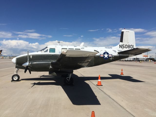 Beechcraft Queen Air (65) (N5080L) - 1962 Beech Queen Air at DIA.