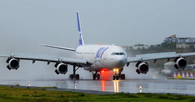 Airbus A340-300 (F-GLZO) - Joon flying as Air France 498 making a wet runaway landing at TNCM St Maarten.br /13/10/2018