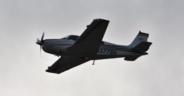 N377GH — - A Beechcraft G36 Bonanza departs on an overcast winter afternoon from Monmouth Airport, NJ 2021.