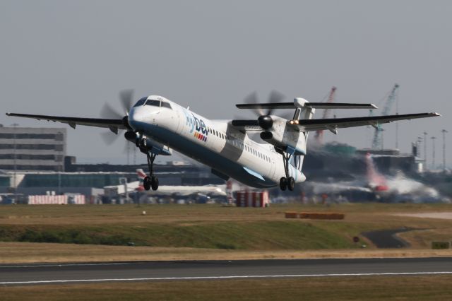 de Havilland Dash 8-400 (G-ECOD) - BEE340 climbing out on the way to Glasgow